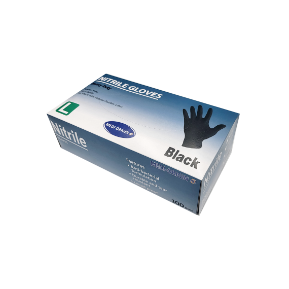 Disposable Heavy Duty Nitrile Powder Free Glove, Black