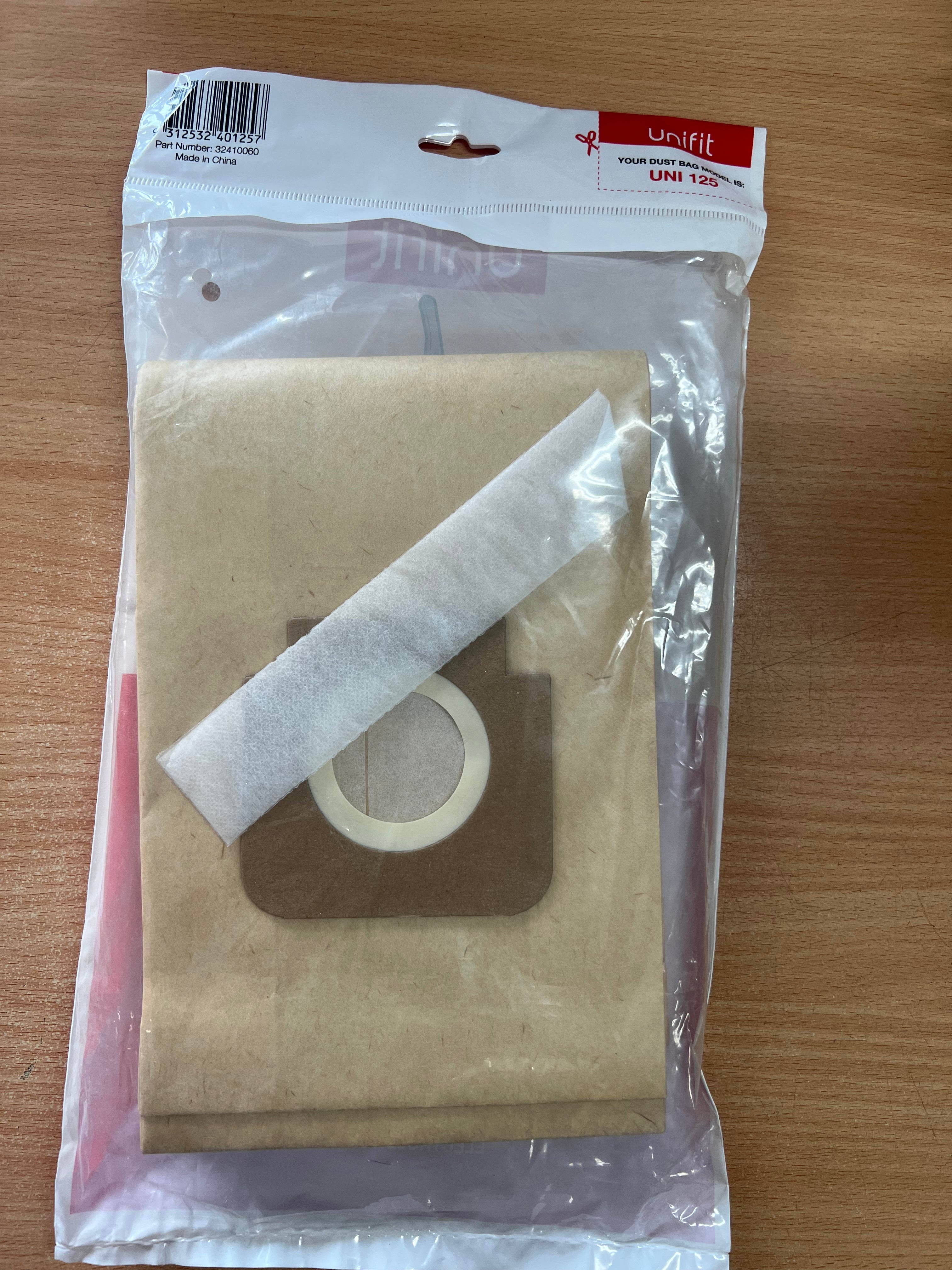 Unifit Vacuu Cleaner Bags UNI125 5 BAGS