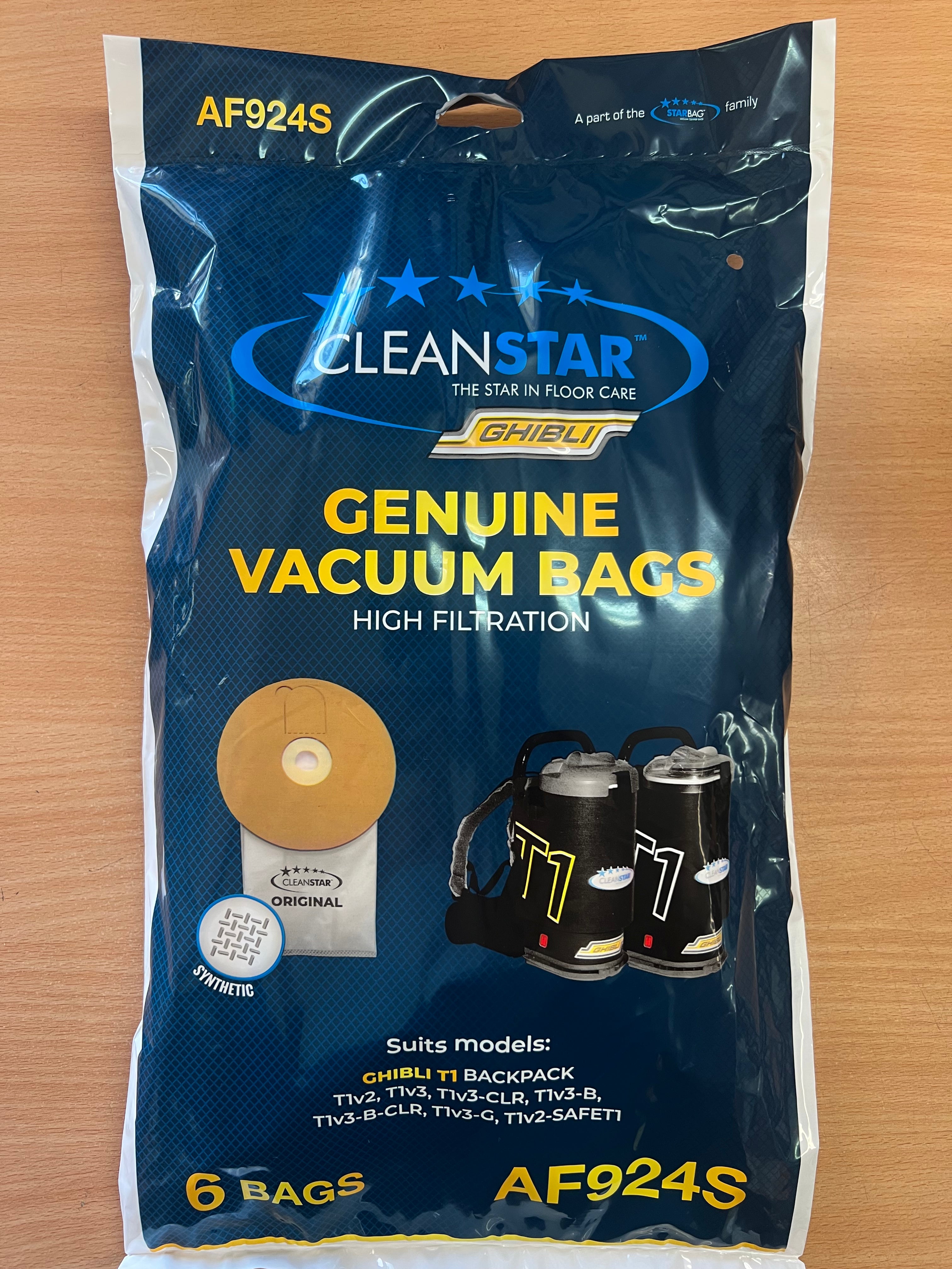 Ghibli T1 Backpack Synthetic Vacuum Cleaner Bags.