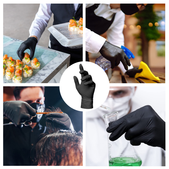 Disposable Nitrile Powder Free Glove, Black