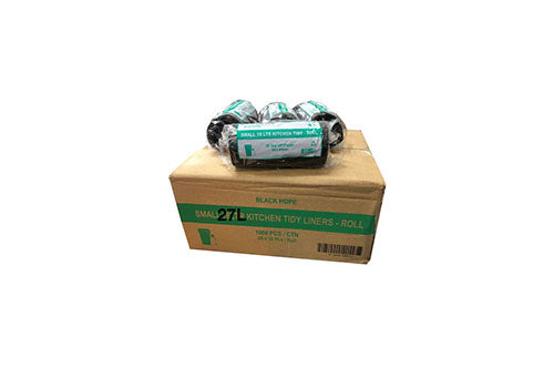 Medium 27 Ltr Tidy Liners -Coreless Roll. - 1 Box Black