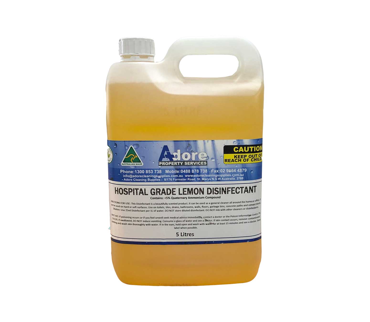 Hospital Grade Disinfectant - Lemon.