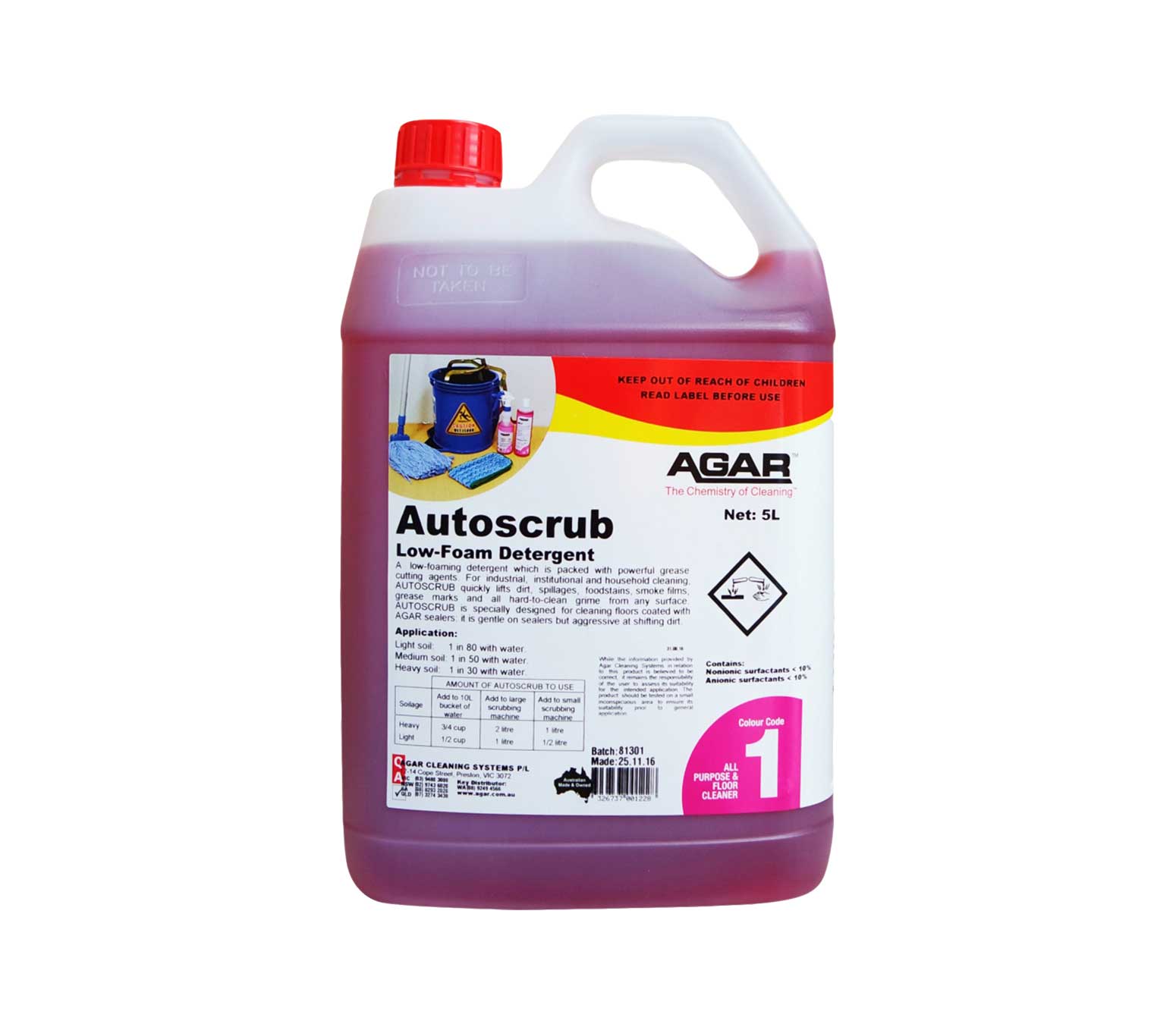 AUTOSCRUB is a low-foaming detergent