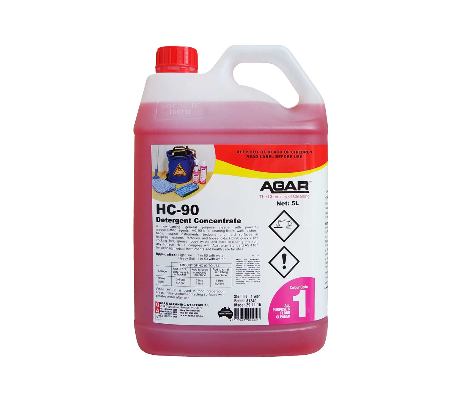 HC-90 - Biodegradable Concentrated Detergent.