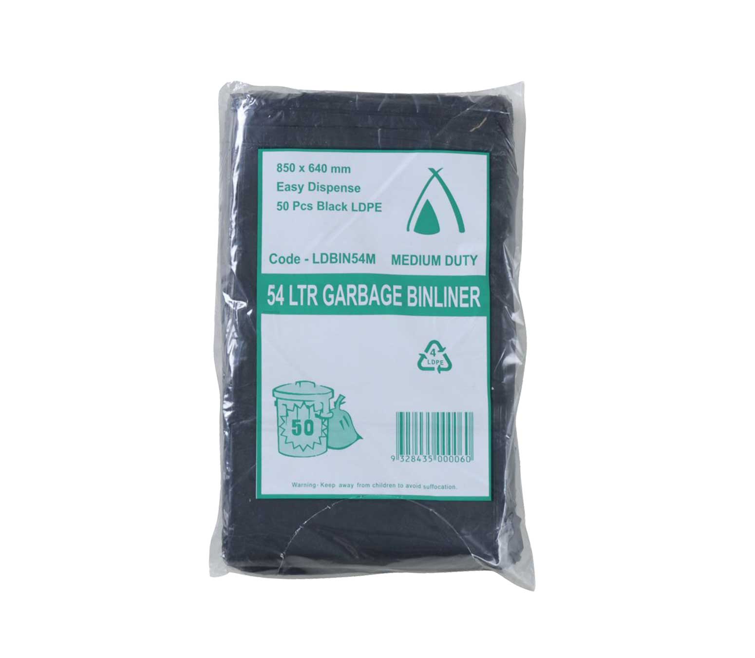 54L Medium Duty Bin Liner.