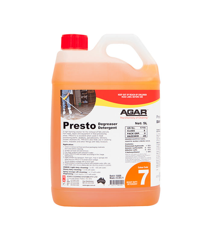 Presto Degreaser Detergent.