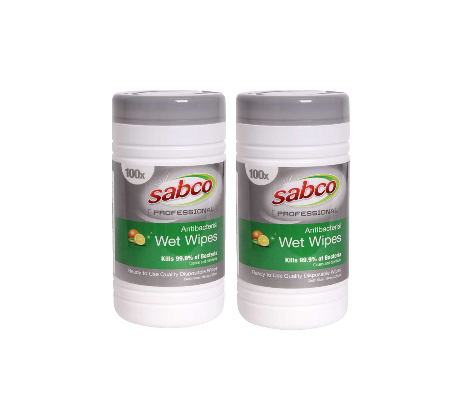 Sabco Antibacterial Wet Wipes 100pk.
