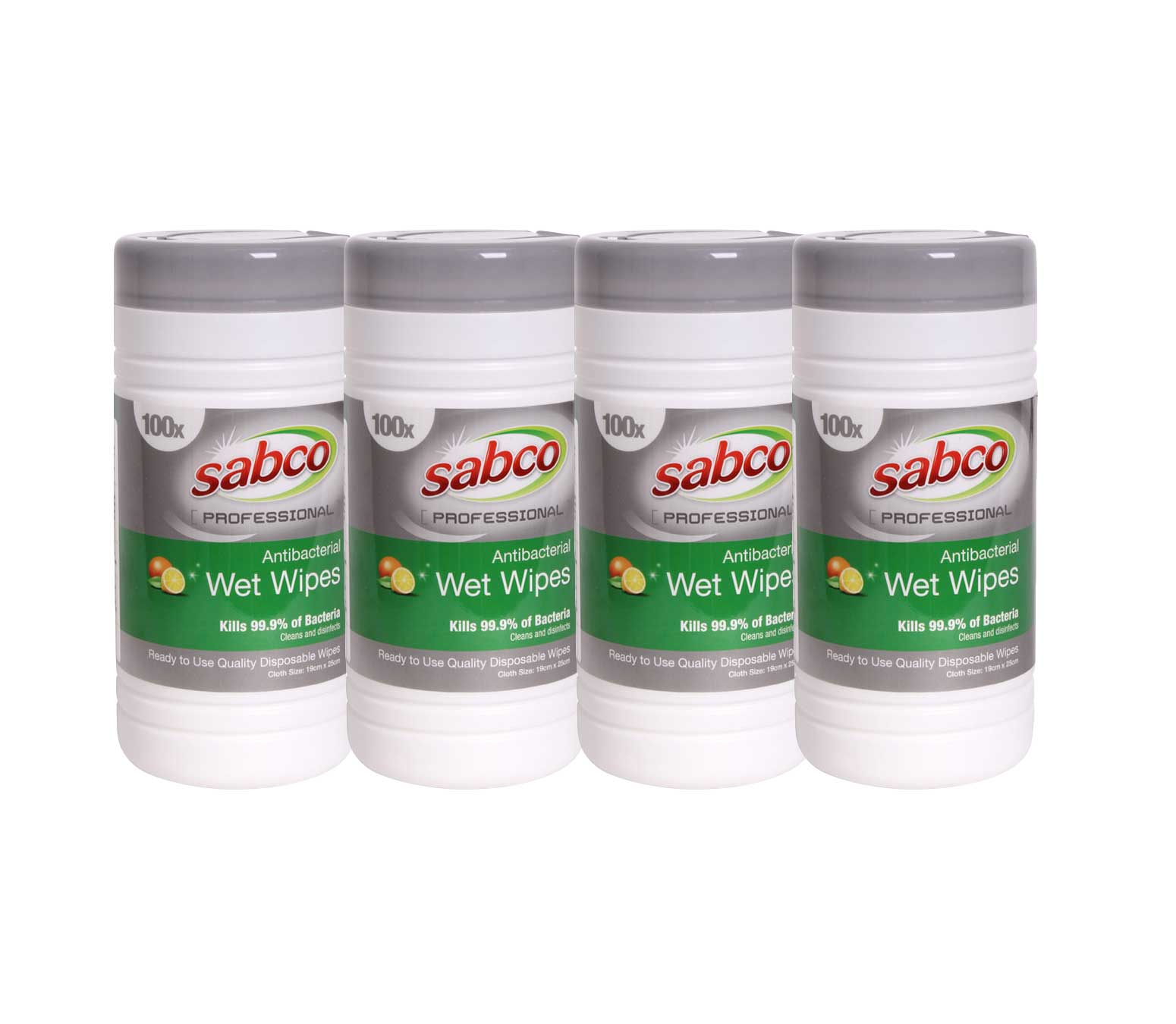 Sabco Antibacterial Wet Wipes 100pk.