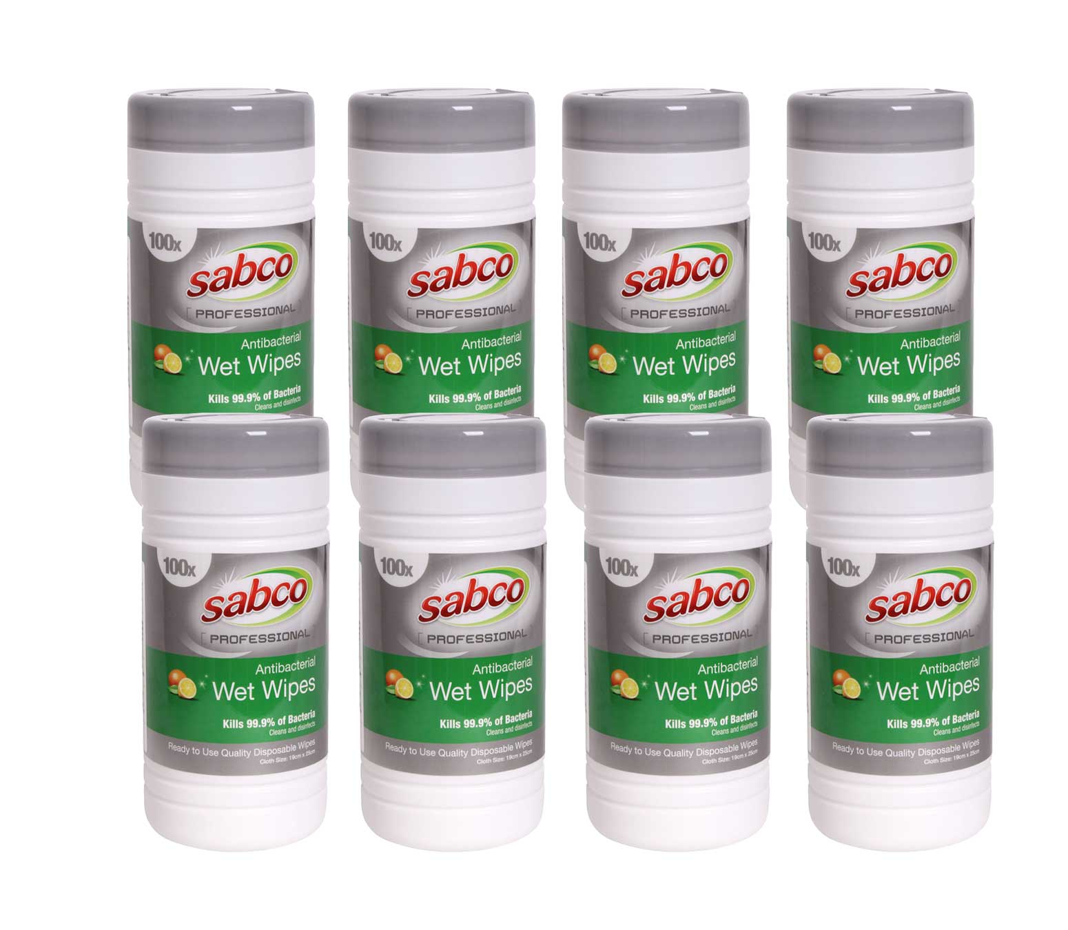 Sabco Antibacterial Wet Wipes 100pk.