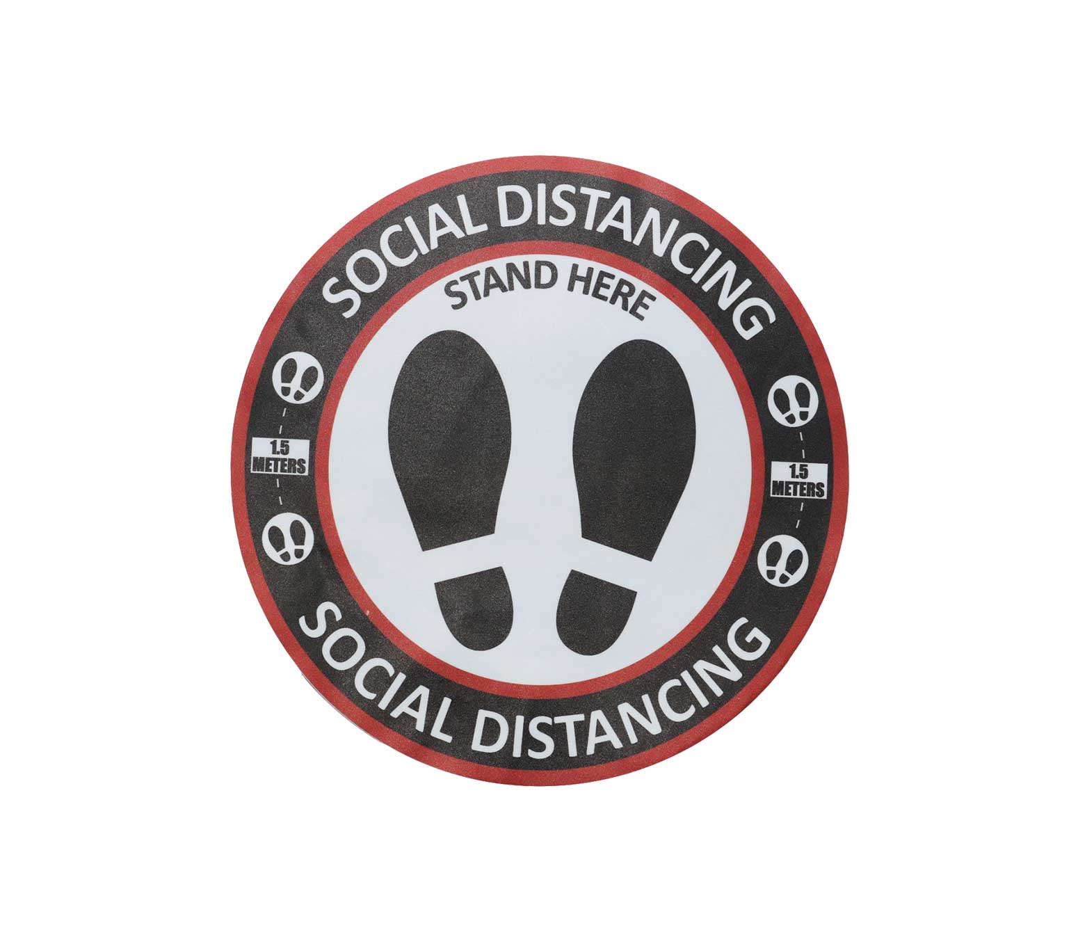 Social Distancing Signage (Round Floor Decal 30cm).