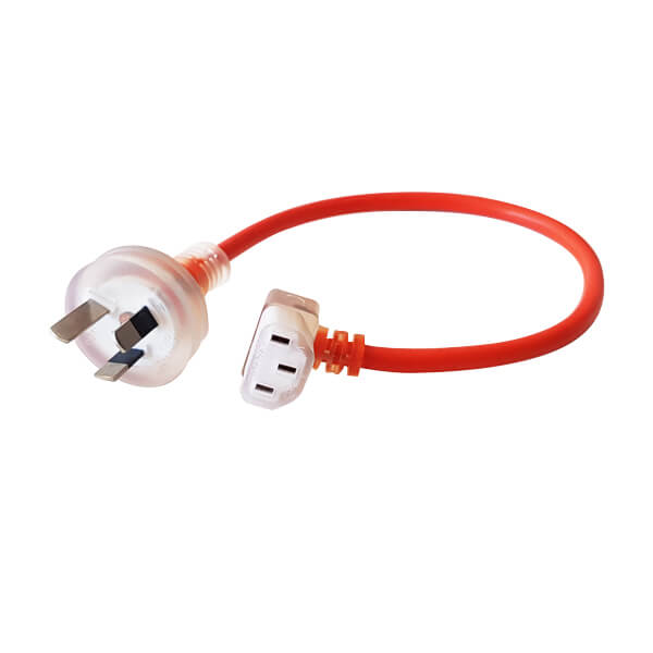 Short Lead with IEC connection - orange