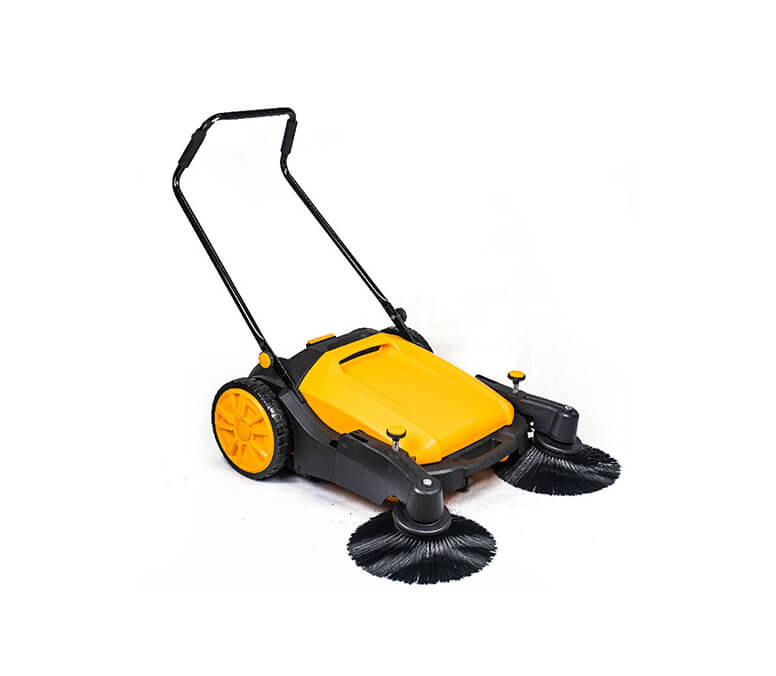 Industrial Manual Push Sweeper Walk-Behind Floor Sweeper.