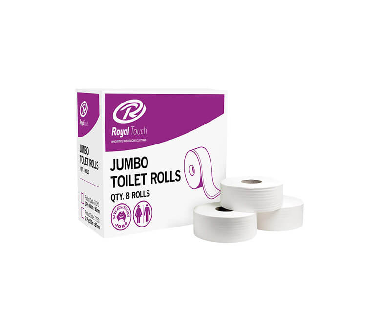 Royal Touch 2ply 300m 8 Roll Jumbo Toilet Rolls.