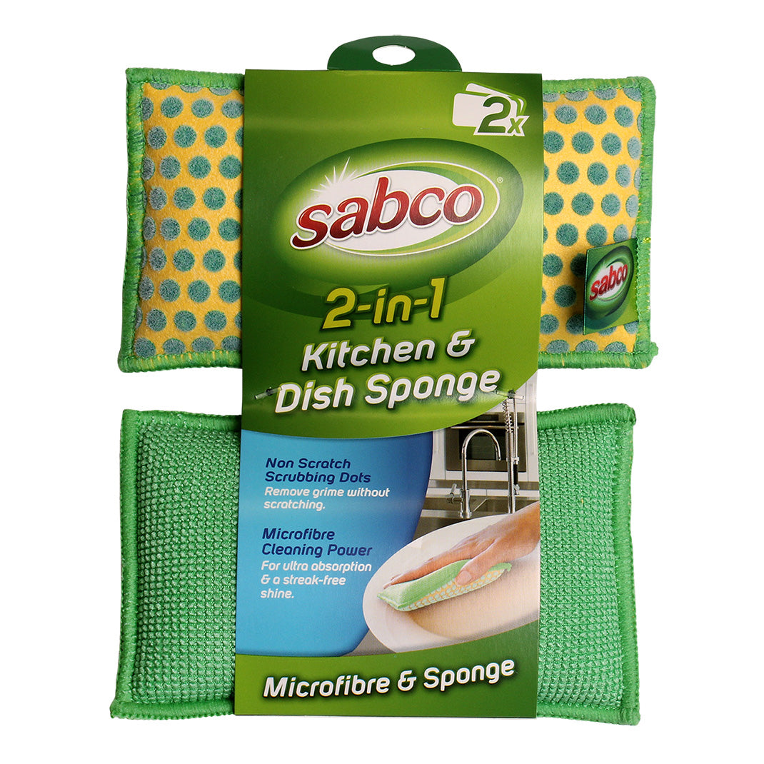 2-in-1 Kitchen & Dish Sponge.
