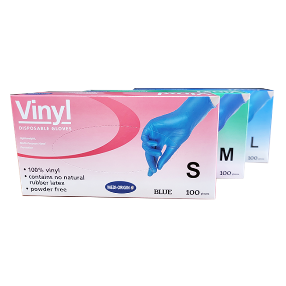 Disposable Vinyl Powder Free Glove, Blue