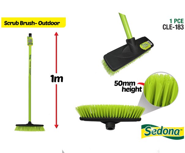 Scrub Brush with 1m Handle