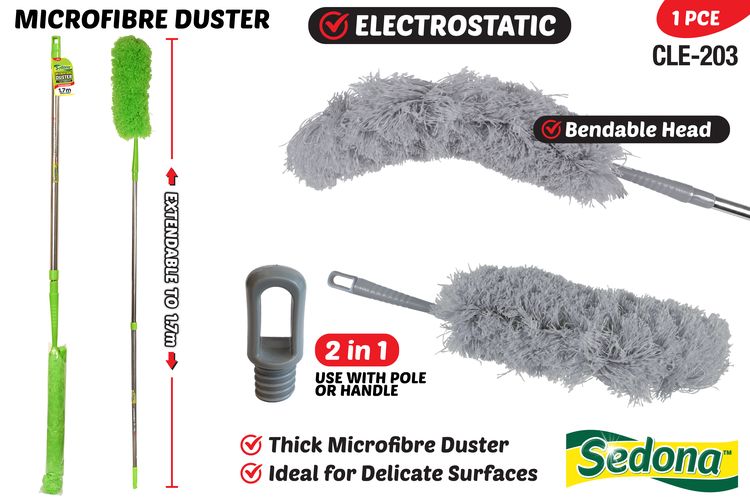 2in1 Duster Telesc Microfibre 1.7M