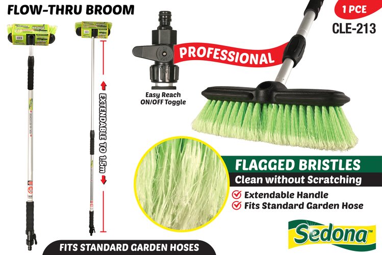 Flow Through Broom Telescopic 1.5m