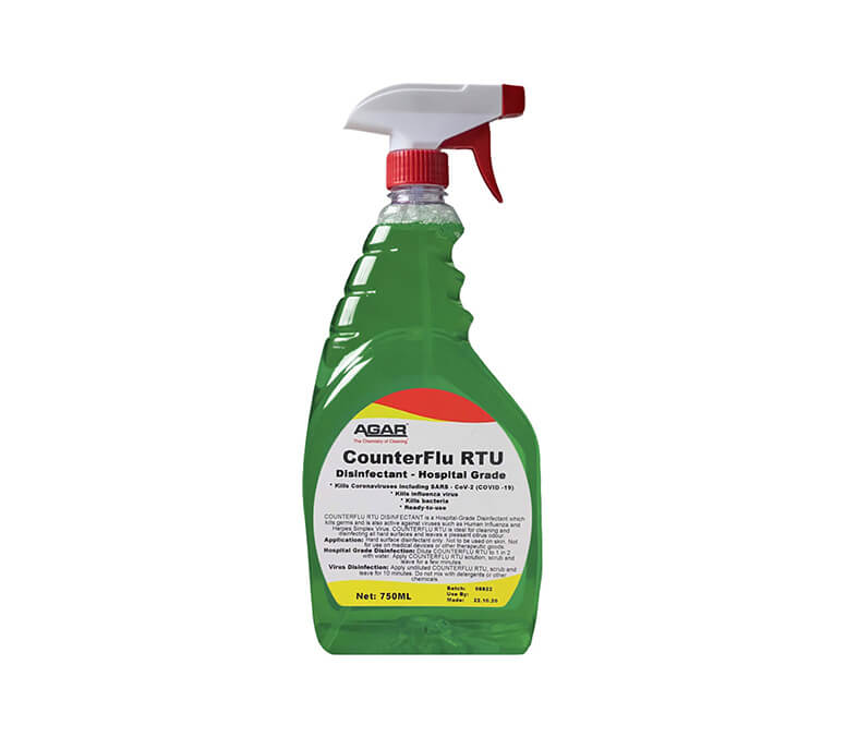 CounterFlu RTU Hospital-Grade Disinfectant.