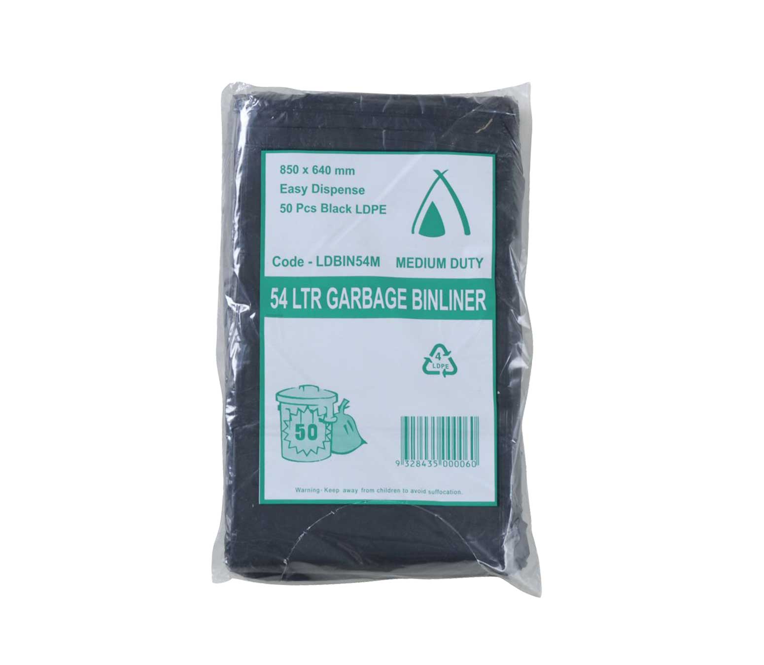 54L Medium Duty  Bin Liner.