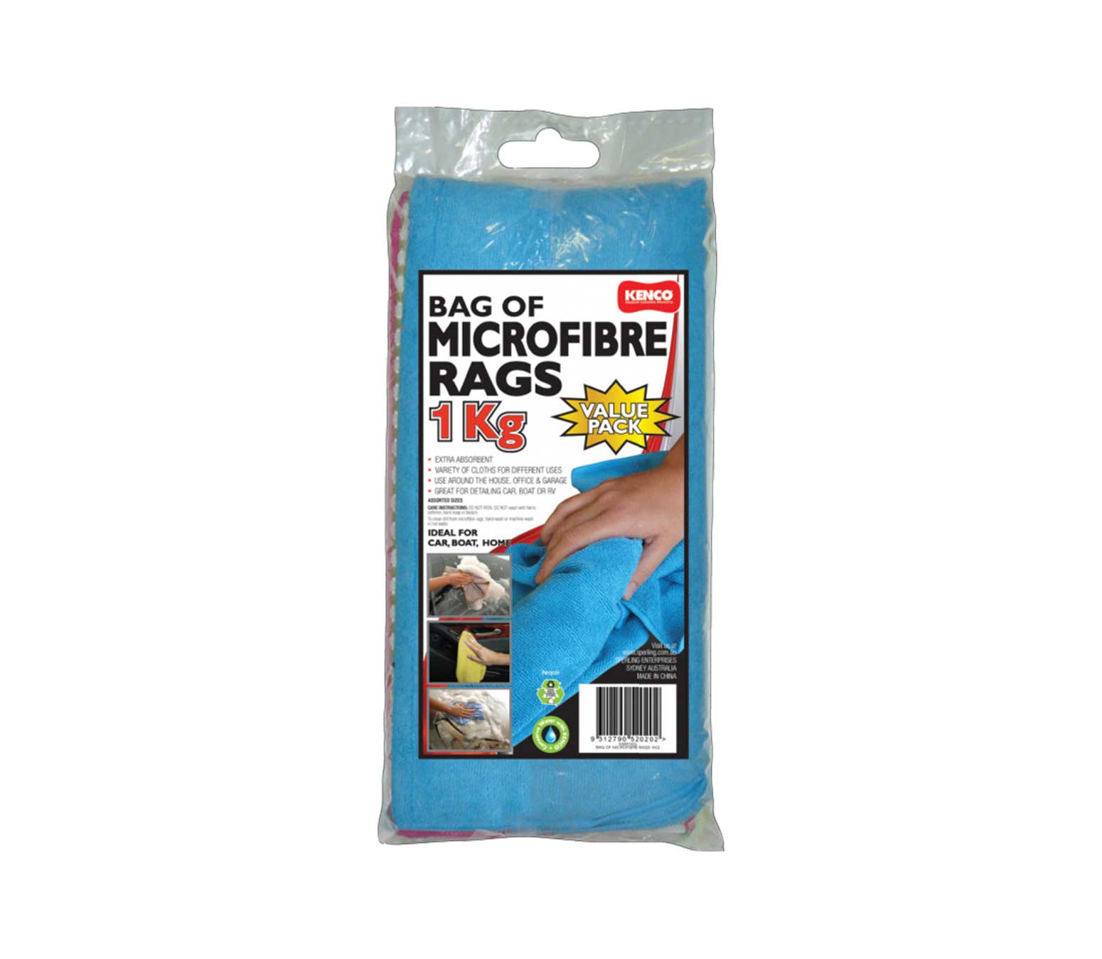 Sam Micro Rags Bag of Microfibre Rags 1Kg Value Pack.