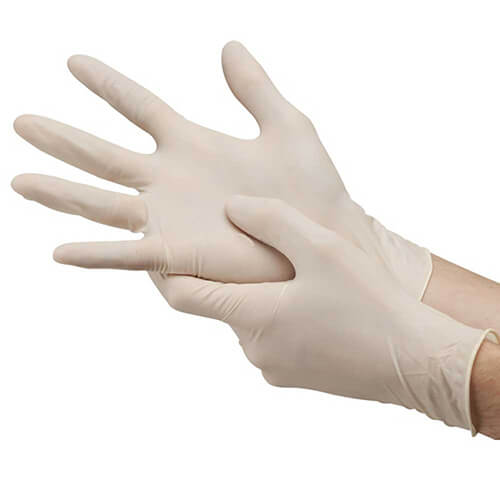 Latex White - Powder Free Gloves.